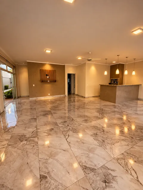 Sala de estar integrada, casa à venda no Condomínio Magnólias I em Araraquara